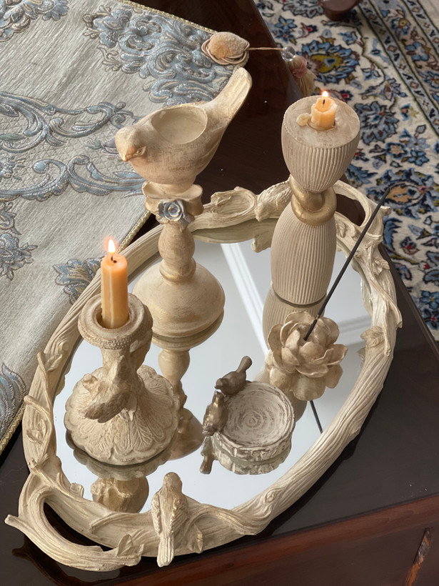 سینی پذیرایی کف آینه شیک