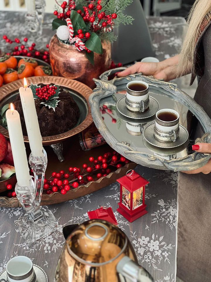 سینی پذیرایی کف آینه شیک