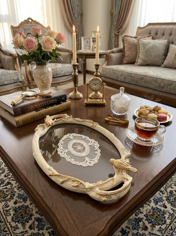 سینی پذیرایی کف دانتل هاویر